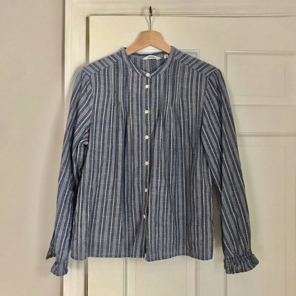 TOAST Tops - NWOT TOAST Striped Cotton Button-Down Shirt